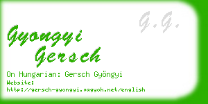 gyongyi gersch business card